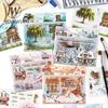 JIANWU Seasonal Illustrated Series Vintage Flower Plant Snow Landscape Material Collage Sticker Creative DIY Journal Stationery