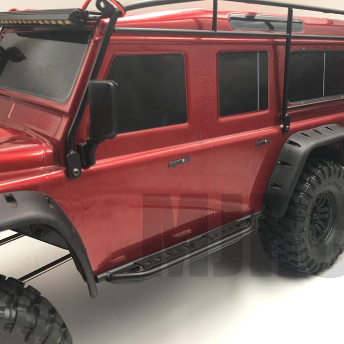 1pair Metal Side Pedal For 1/10 RC Crawler Car TRX4 Defender Bronco Side guard plate Aluminium alloy Foot pedal