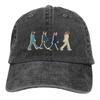 Retro The Beatle Walking Road Baseball Cap Unisex Style Distressed Denim Snapback Cap Outdoor Summer Unstructured Soft Hats Cap