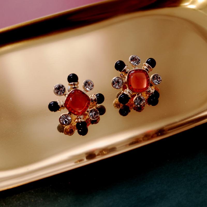 Винтажные дворцовые барочные геометрические серьги с драгоценными камнями женские вечерние украшения серьги для платья подарки