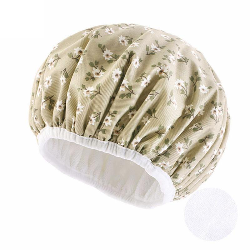 Женская водонепроницаемая шапочка для ванны, эластичные чехлы для волос для душа, шапочки для купания, шапочка для красоты, пылезащитная шапочка для волос, аксессуары для ванной комнаты