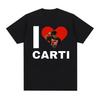 Я Люблю Playboi Carti Рэпер Графическая Футболка Унисекс Женская Харадзюку Y2k Футболка с Коротким Рукавом Мужская Хип-Хоп Оверсайз Футболка Уличная Одежда