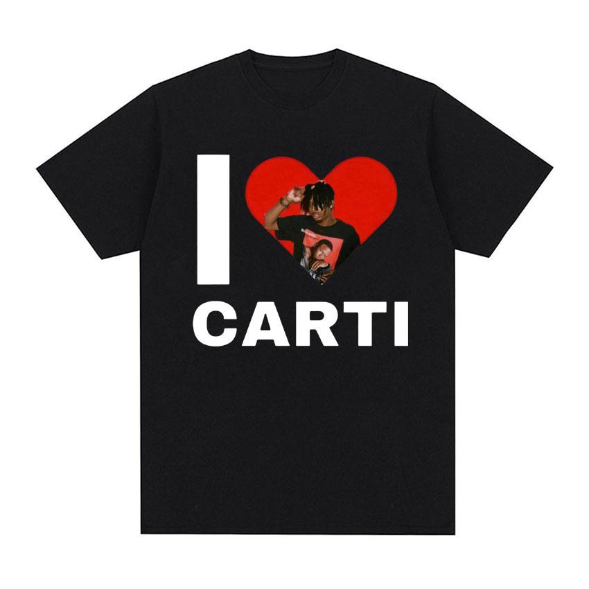 Я Люблю Playboi Carti Рэпер Графическая Футболка Унисекс Женская Харадзюку Y2k Футболка с Коротким Рукавом Мужская Хип-Хоп Оверсайз Футболка Уличная Одежда