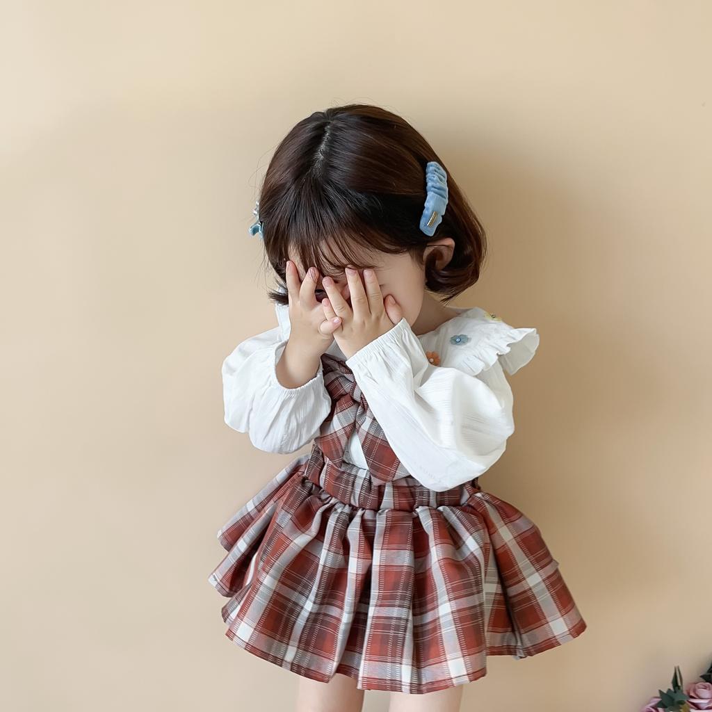 Комплект юбки для девочек Юбка JK с пышной юбкой Детская юбка Комплект из двух предметов Детская плиссированная юбка Короткий юбочный костюм