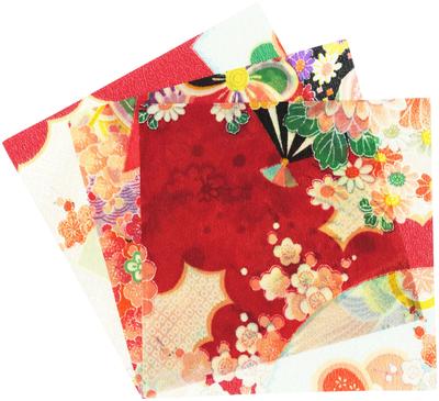 Nishimura Shoji Ткань Чиримен ORIFU 17 см x Упаковка Журавлиные Поделки Ручная Работа Материалы (Складная ткань), приблизительно. 17см, 3, Дизайн, &