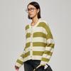 Women's Korean Style Loose Striped Long Sleeve Knit Cardigan