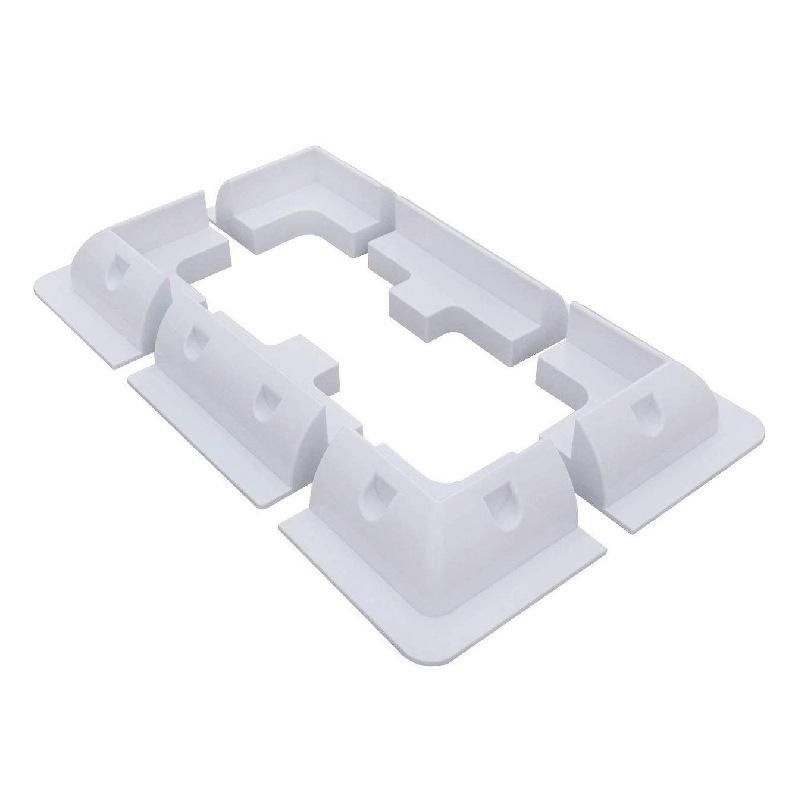 Комплект кронштейнов для солнечных батарей для автодомов и яхт: Пластик ABS без перфорации, 6 шт.