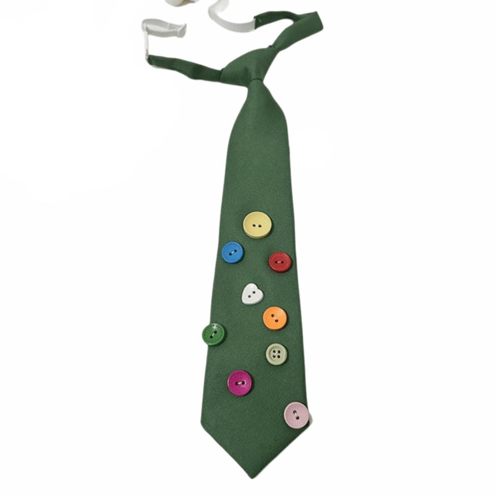 Multicolor Lazy Neckties Colorful Buttons Rubber Band Tie Creative Shirt Tie School Uniform
