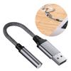 USB To 3.5mm Auditory Adapter External Sound Card for Headphones and Microphones Compatible with PC Laptop