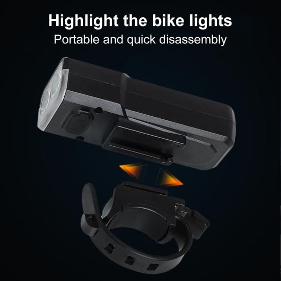 Bicycle Headlight with Adjustable Strap Type-C Rechargeable 3 Modes Waterproof 100 Lumens Night Riding Road Mountain Bike Front Lamp Mini Flashlight