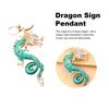 3D мультяшный 2024 год Дракона, кулон, брелок с драконом и инкрустацией стразами, цинк, счастливый китайский