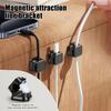 6 Pcs Cable Organizers for Desk Car Magnetic Closure Securely Holds USB Phone Computer Cables Strong Adhesive Backing Neat Cable Management Tool