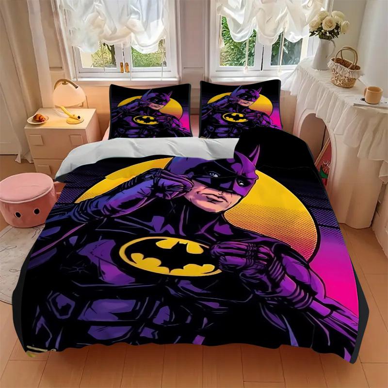 3pcs Batman, Superhero Duvet Cover Set (1 Duvet Cover + 2 Pillowcases, No Core) - Comfortable, And Breathable Bedroom Decoration yy251104041