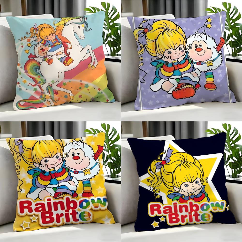 cartoon Rainbow Brite Cushion Cover Cushion Cover Set Pcs x x x Pillowcase Decorative Sofa Home Decor