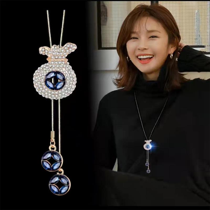 Элегантное ожерелье-цепочка с кисточкой для женщин - Универсальный, высококлассный европейский и американский дизайн для осенне-зимней моды