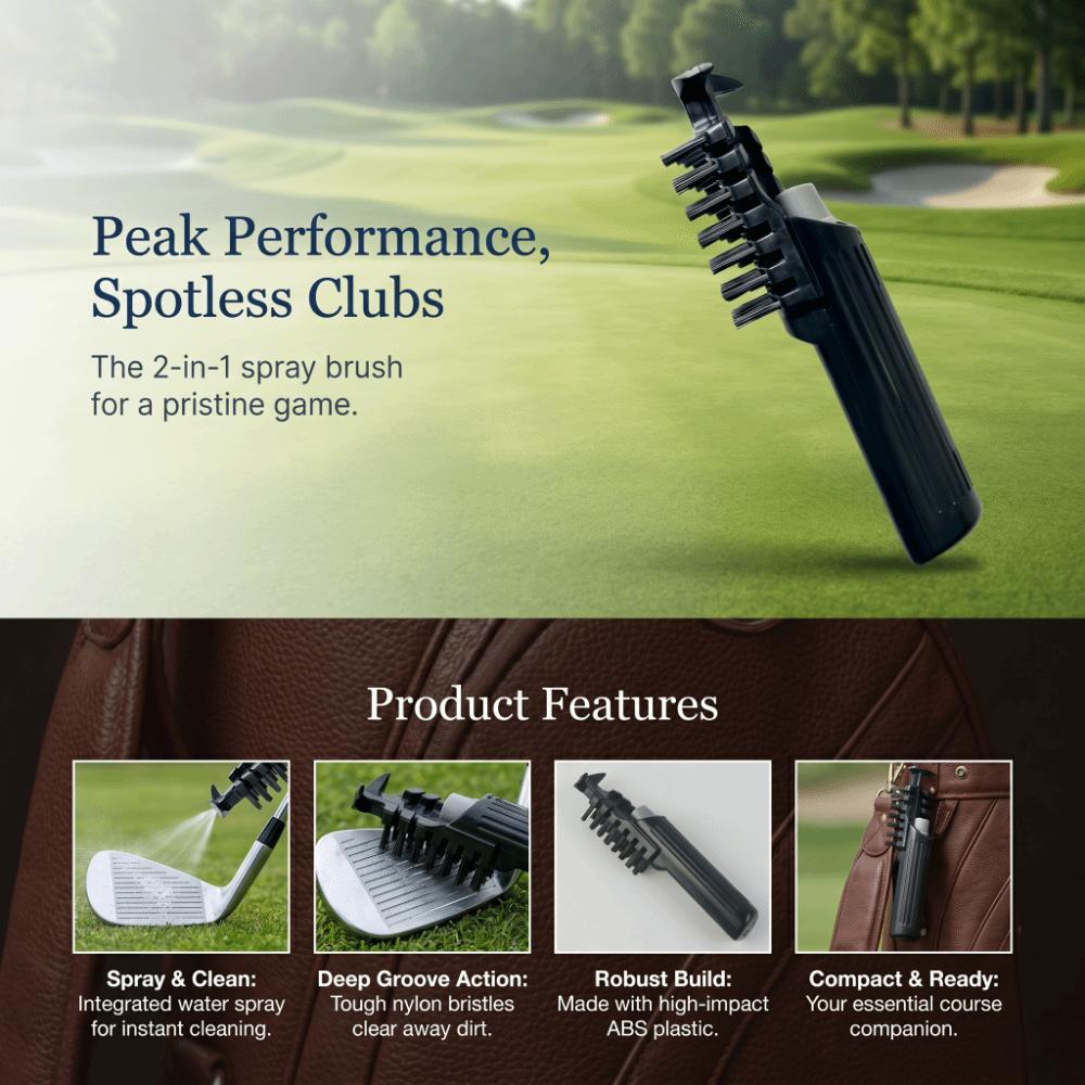 ABS Handle Golf Club Brush Detachable Bottle Cleaning Brush Golf Groove Cleaner Practice Bag