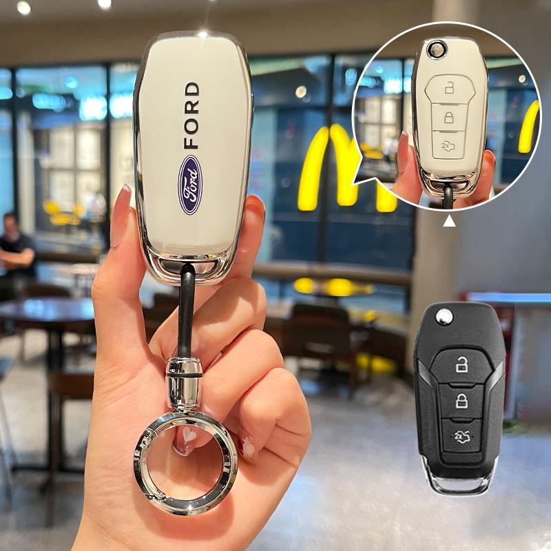 Fashion TPU Car Key Case Cover Protector Shell for Ford Figo Mondeo 5 Ecosport Fiesta Mk8 Everest Ranger Fusion Kuga Escort F150 OW8