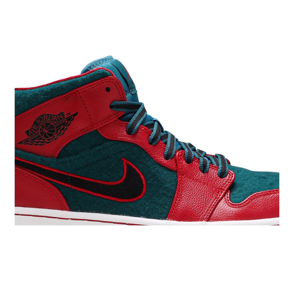 Air Jordan 1 Mid 'Gym Red Dark Sea' (Unisex) Gym Red / Black-Dark Sea Vintage Basketball Shoes 633206 608
