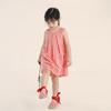 Girls Vintage Dress Print Summer Dresses Kids Casual Sleeveless Beach Cotton Dress Summer Outfits for Toddler Breathable Sundress for Little Girls
