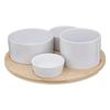 Secret De Gourmet 5-Piece Bamboo Appetizer Set - White