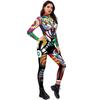 Хэллоуин Женщины Косплей Робот Панк Печатный Ретро Механика Косплей Комбинезон Кэтсьют Зентаи Хэллоуин Боди