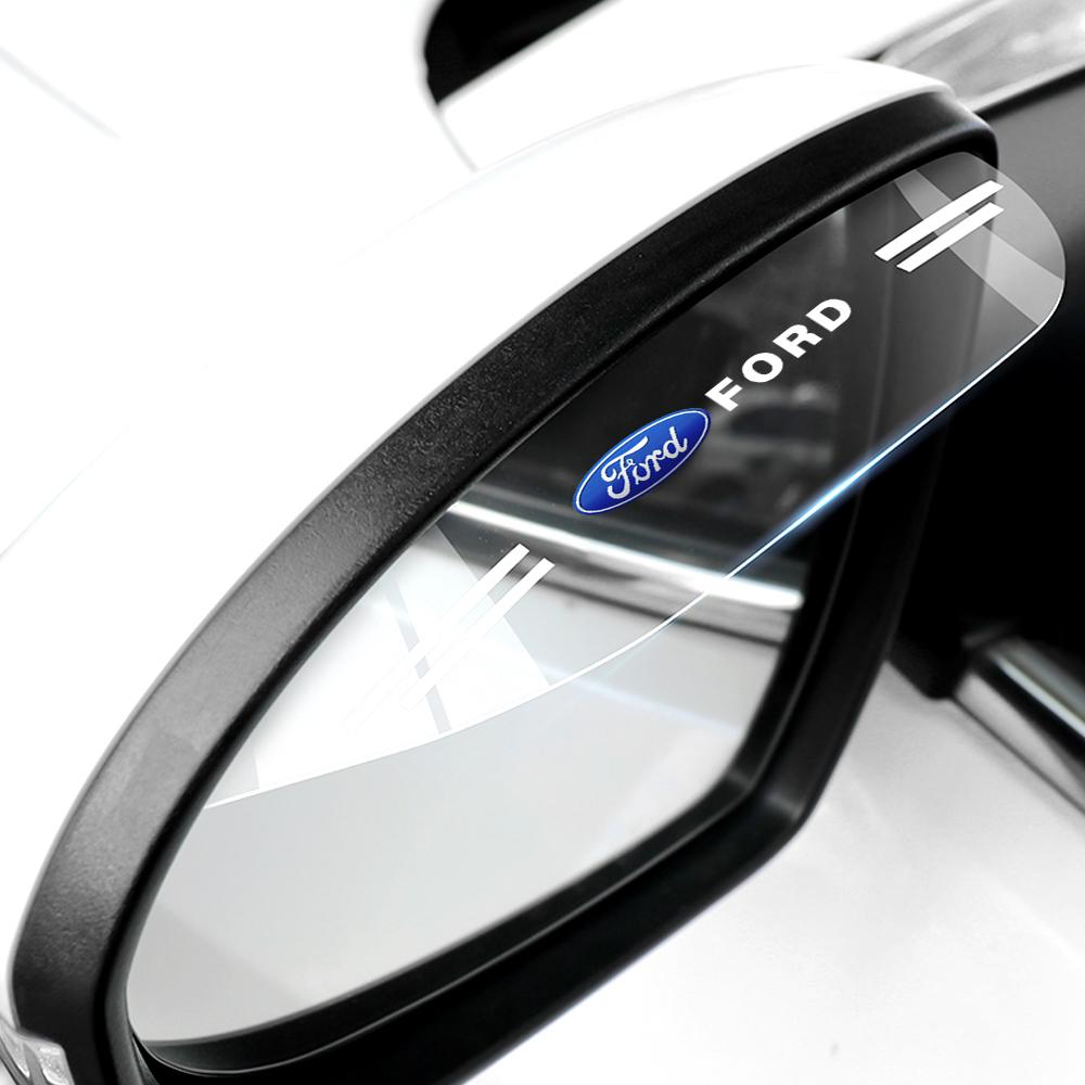 2Pcs Car Styling PVC Rear View Mirror Rain Eyebrow Sun Shade Protector Sticker For Ford ST Mk3 Focus Mustang Taurus Escape Kuga CVX1
