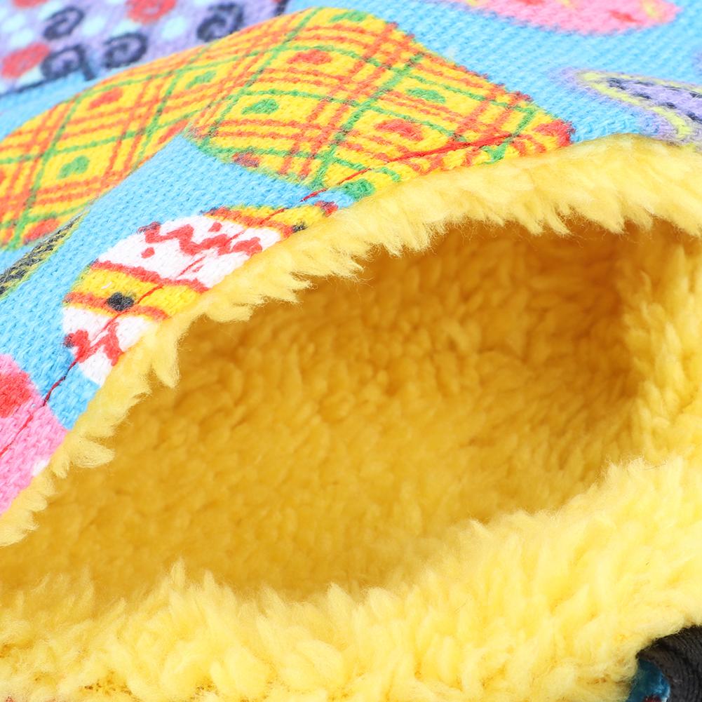 Small Pet Animal Hamster Warm Winter Double Deck Hammock Hanging Bed Cage with Hooks(Peach Heart (20x20cm) )