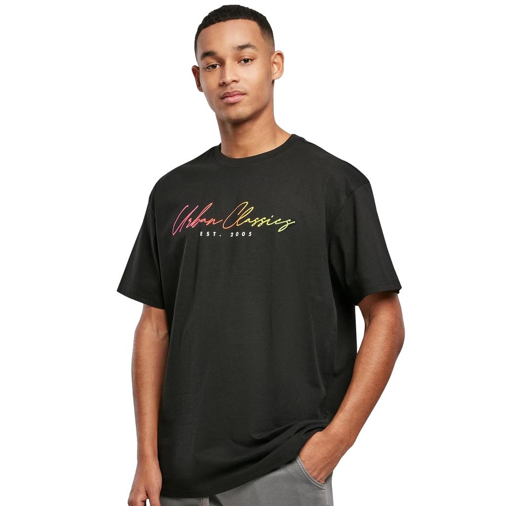 Urban Classics Mens Script Logo T-Shirt