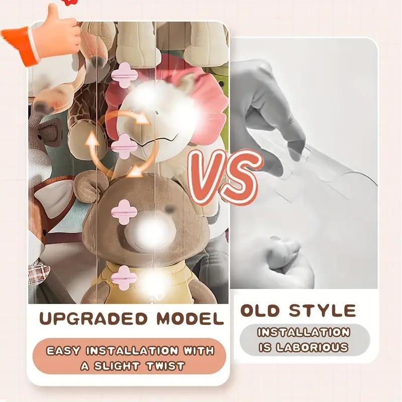 Ящик для хранения кукол с легкими игрушками, органайзер для хранения плюшевых игрушек, прозрачный пластиковый ящик для хранения плюшевых игрушек, органайзер для подарков