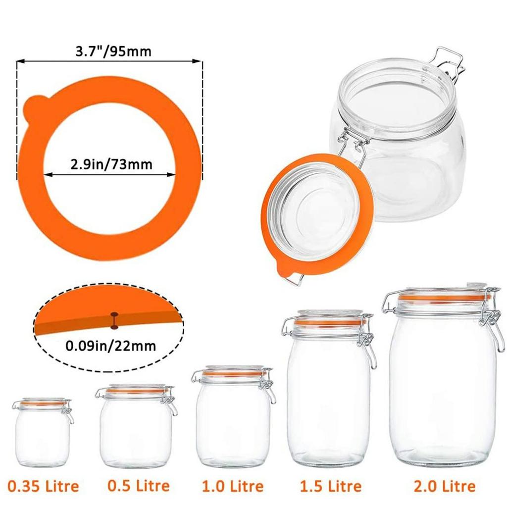 Силиконовое уплотнительное кольцо PDTO для крышек Mason Jar, герметичная замена прокладки, герметичная прокладка