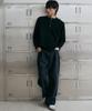 NODU Daily Plain Henley Neck Knit [Black]