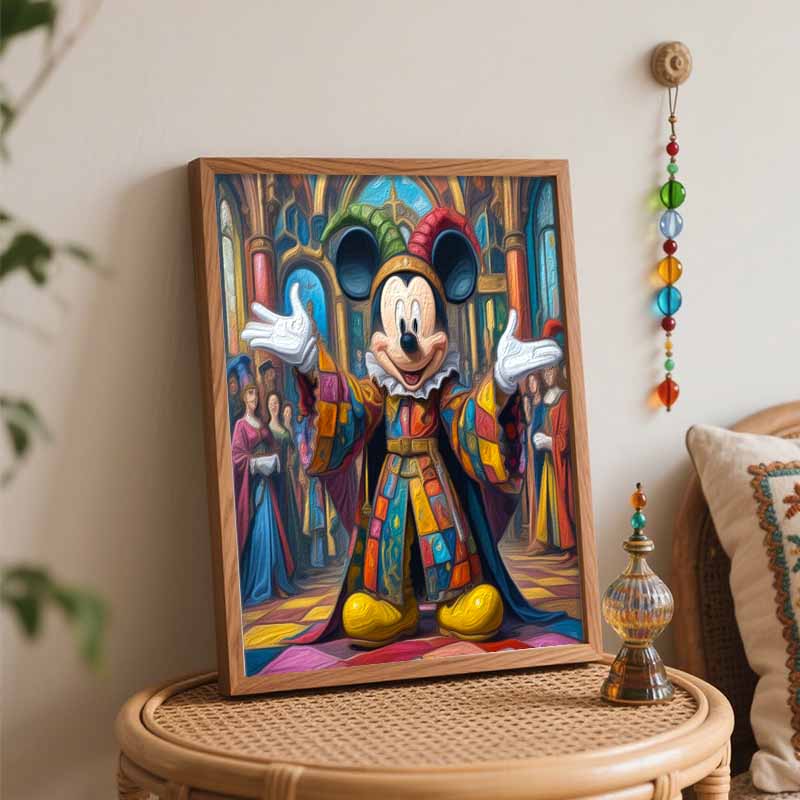 Disney Набор для рисования своими руками «Шут Микки» Классический стиль Декор для дома Поделка Идея подарка Настенное искусство Холст Раскраска по номерам Набор для хобби для взрослых Уникальный
