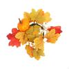 Fall Candle Rings Wreaths Small Seasonal for Parties Autumn Table Decor