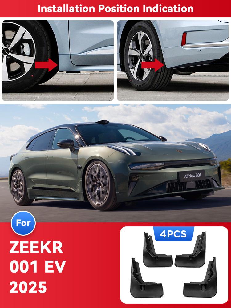 For ZEEKR 001 EV 2025 Mud Flaps Splash Guard Mudguards MudFlaps Front Rear Wheel Fender Styling Car Protector Accessories