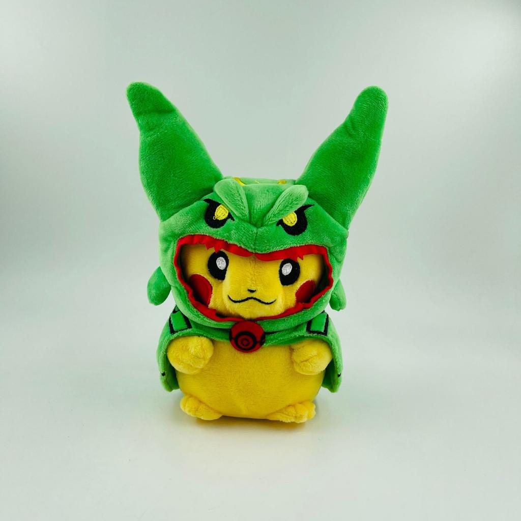 20cm small-sized transformable fire-breathing beast cape, three-headed dragon cape transformed into a plush doll