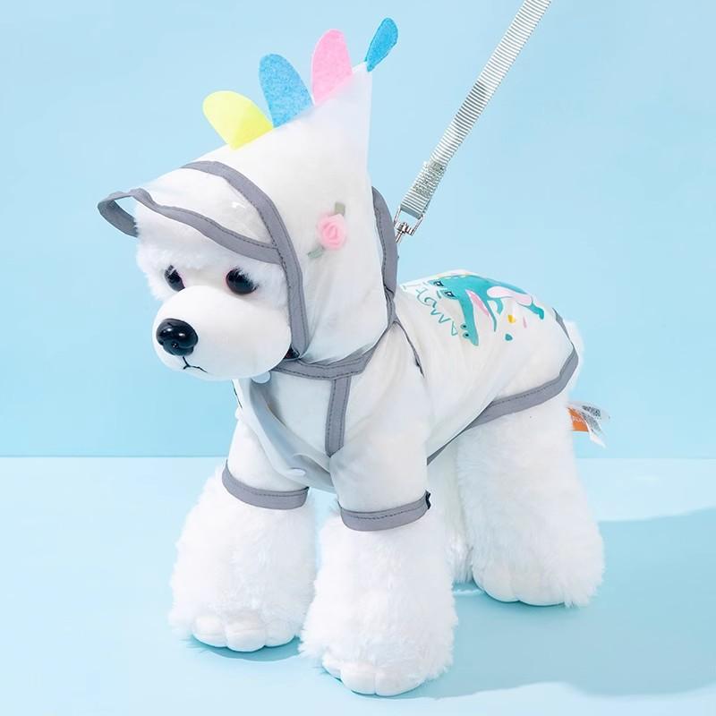 Clearance Promotion Pet Raincoat Spring Summer Scrub Dog Cute Poncho Kitten Transparent Cat Exclusive