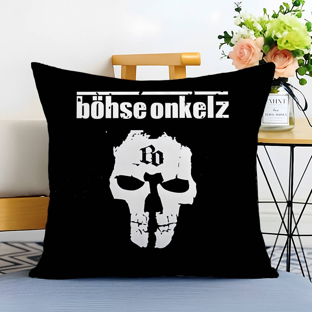Music B-Bohse Onkelz-MT Band Pillow Case Printed Brushed Fleece Pillow Baby Skin-Touch Eco-Friendly Dye-Sublimat