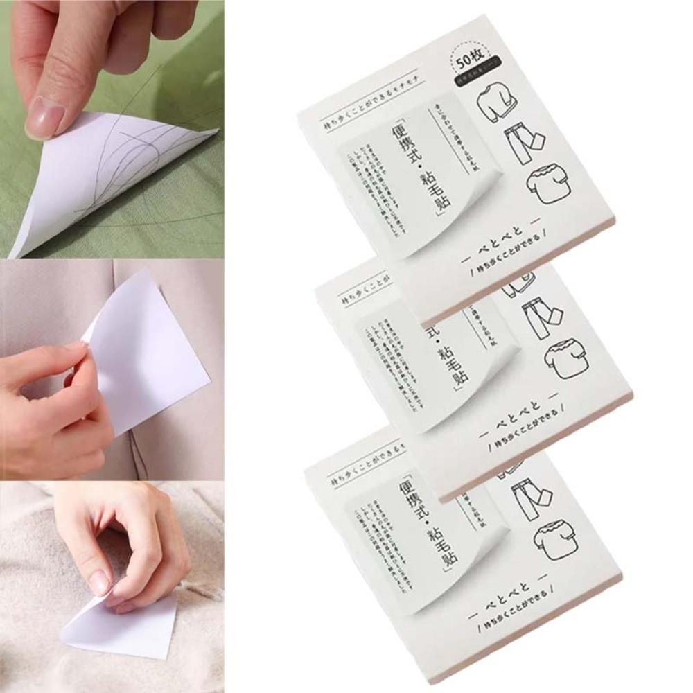 50Pcs Reusable Portable Pet Hair Remover Tear Off Sheet Fabric Shaver New Lint Cleaner Travel