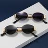 Защитные очки Маленькая металлическая оправа Овальные солнцезащитные очки для женщин Дизайнерский бренд Модные очки Градиентные солнцезащитные очки UV400