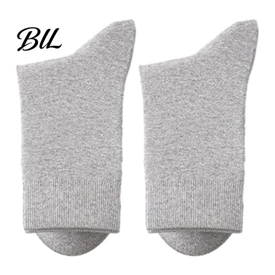 Non-binding Top Socks Men Crew Socks, Solid Color Casual Soft Non Binding Winter Warm Dress Breathable Sweat Wicking Mid-calf for Autumn And