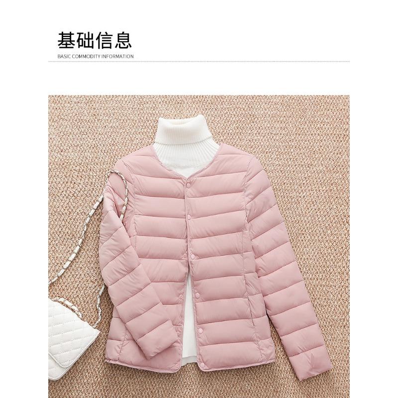 Women S Short Inner Cotton Jacket Solid Color Fitted Long Sleeve Casual