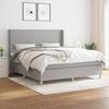 3131841 vidaXL Divan Bed with Mattress Light Grey 160x200cm Fabric