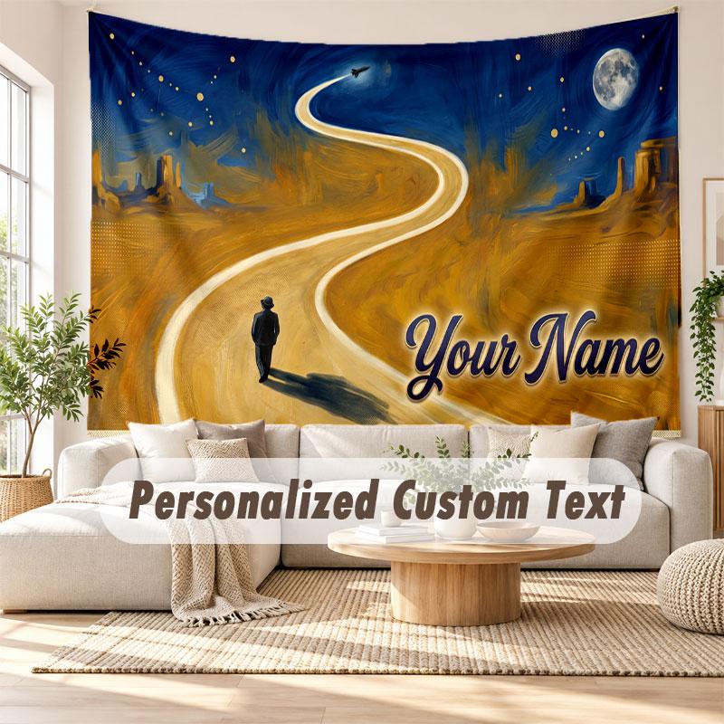 Custom Name Wall Hanging Tapestry,Bruno Mars Decorative Backdrop Tapestry For Dorm Home