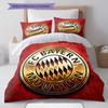 FC Bayern Munchen Pattern Bedding,Quilt Set Quilt Cover Pillowcase Home Birthday Gift(1 * duvet cover + 2 * pillowcase, without core)