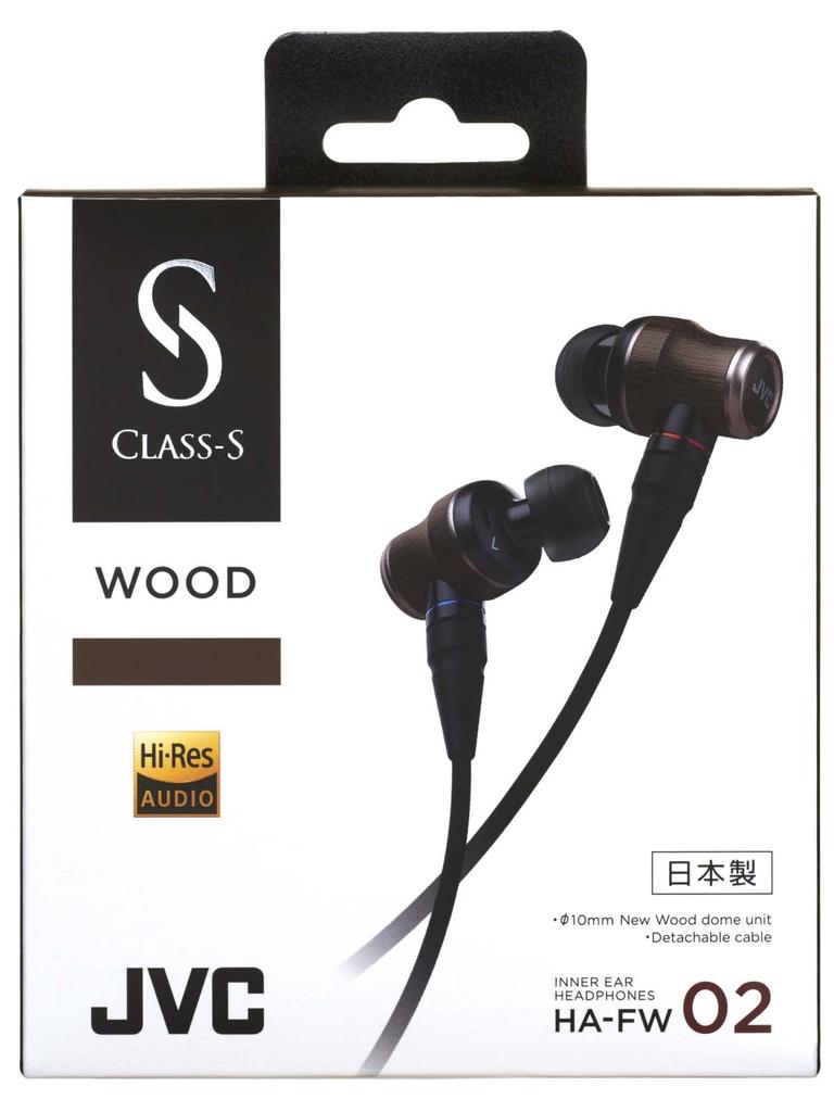 Наушники серии JVC WOOD, совместимые с источником звука высокого разрешения HA-FW02 CLASS-S, вставные, с возможностью перекабеля/высоко