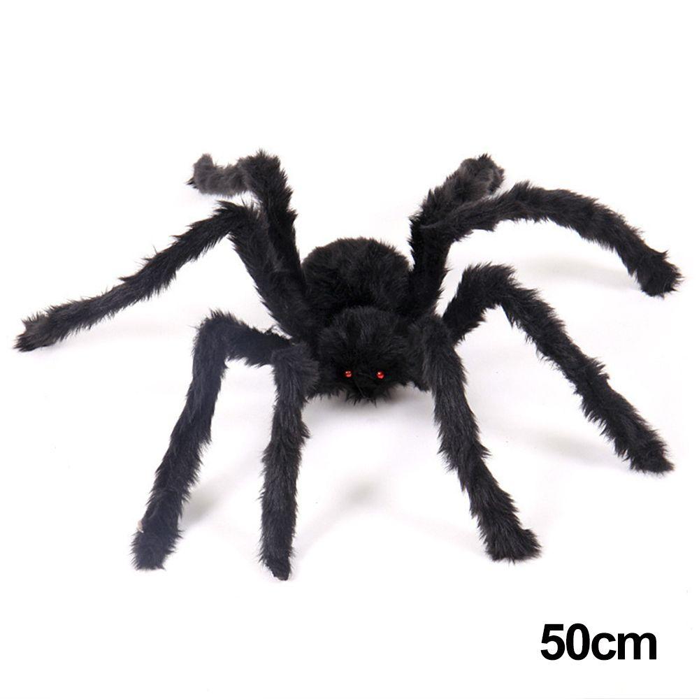Party Supplies Prank Props Black Plush Spider Bar Ornament Halloween Decoration Haunted House