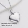 Stainless Steel Silver & Gold Women's Heart Photo Frame Locket Necklace