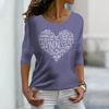 Топы для женщин с красивым 3D принтом в виде буквы «любовь», круглым вырезом и длинным рукавом, футболка, осенний повседневный тонкий пуловер, женский топ с длинным рукавом