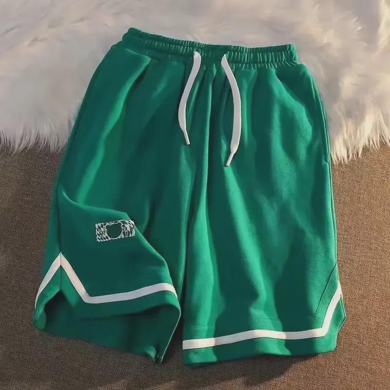 Мужские шорты для американского уличного баскетбола в стиле ретро: Модный свободный летний стиль для подростков