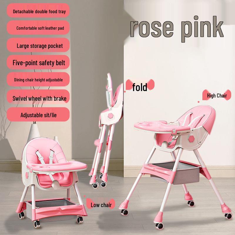 Многофункциональный складной детский стульчик для кормления: Портативный, Качающийся и Обеденный стул для Растущих Детей